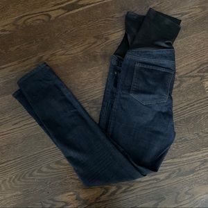 Maternity full panel dark blue jeans, Loft, 4